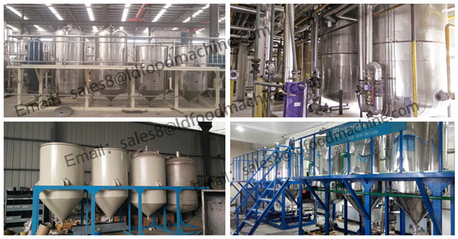 a complete machinary of edible refined oil plant