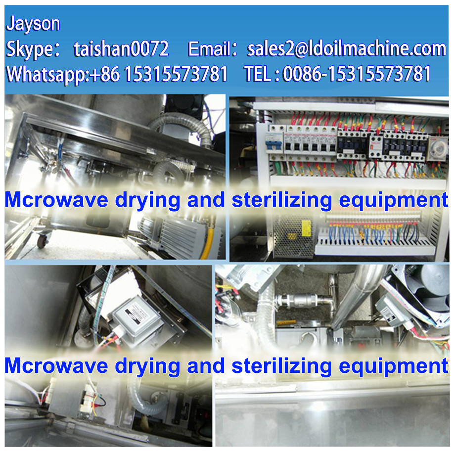 continuous microwave drying machine/dehydrator for herb