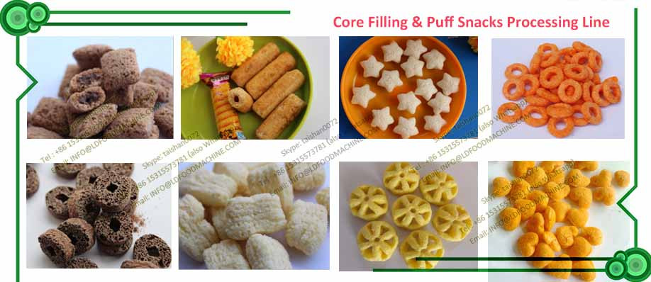 puffed crisp corn snacks extruder production line